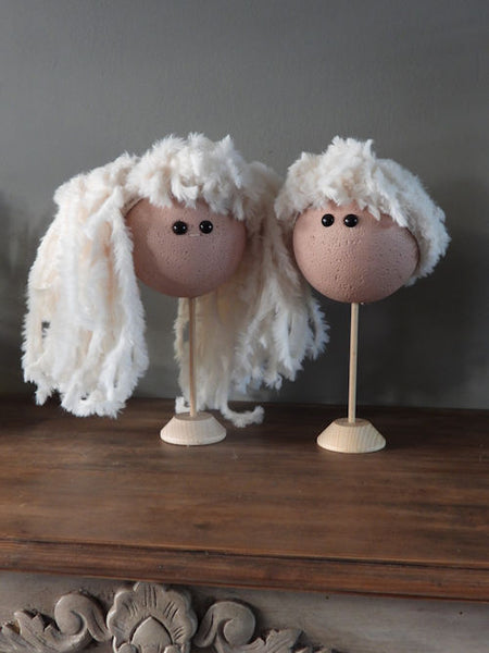 Haakpakket XXL Funny doll pruikenset ivoor