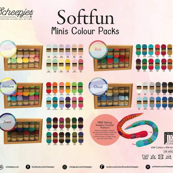 Scheepjes Softfun Colour Pack 12x20g