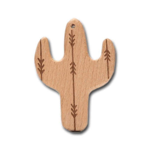 Houten bijtfiguur cactus