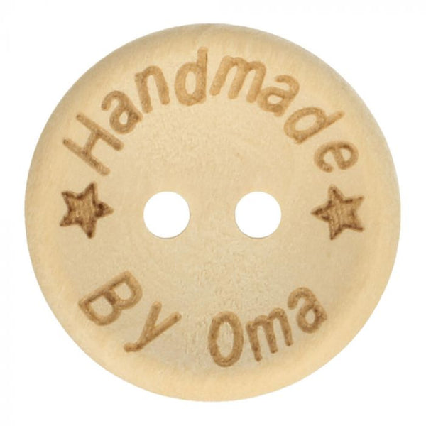 Houten knoop Handmade By Oma