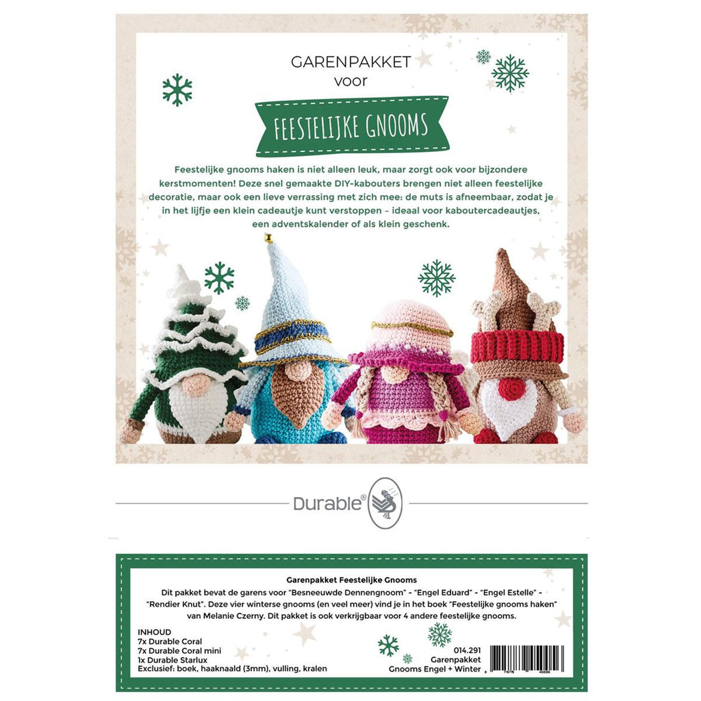 Haakpakket Engel- en wintergnooms voor boek feestelijke gnooms haken