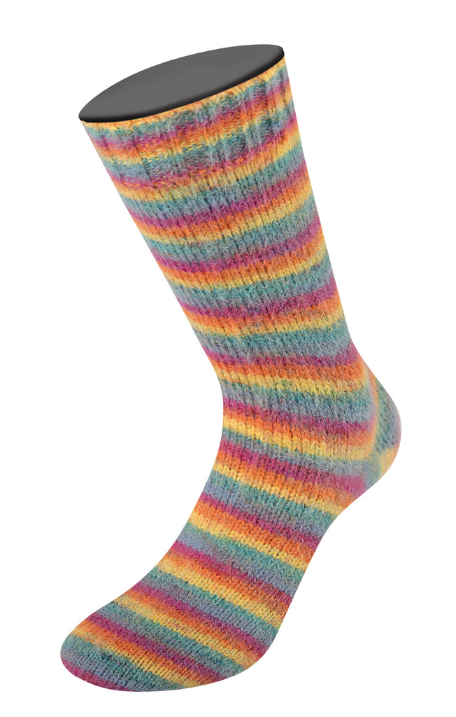 Lana Grossa Cosy Socks Multi Stripes 100g