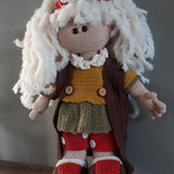 Haakpakket XXL Funny doll pruikenset ivoor