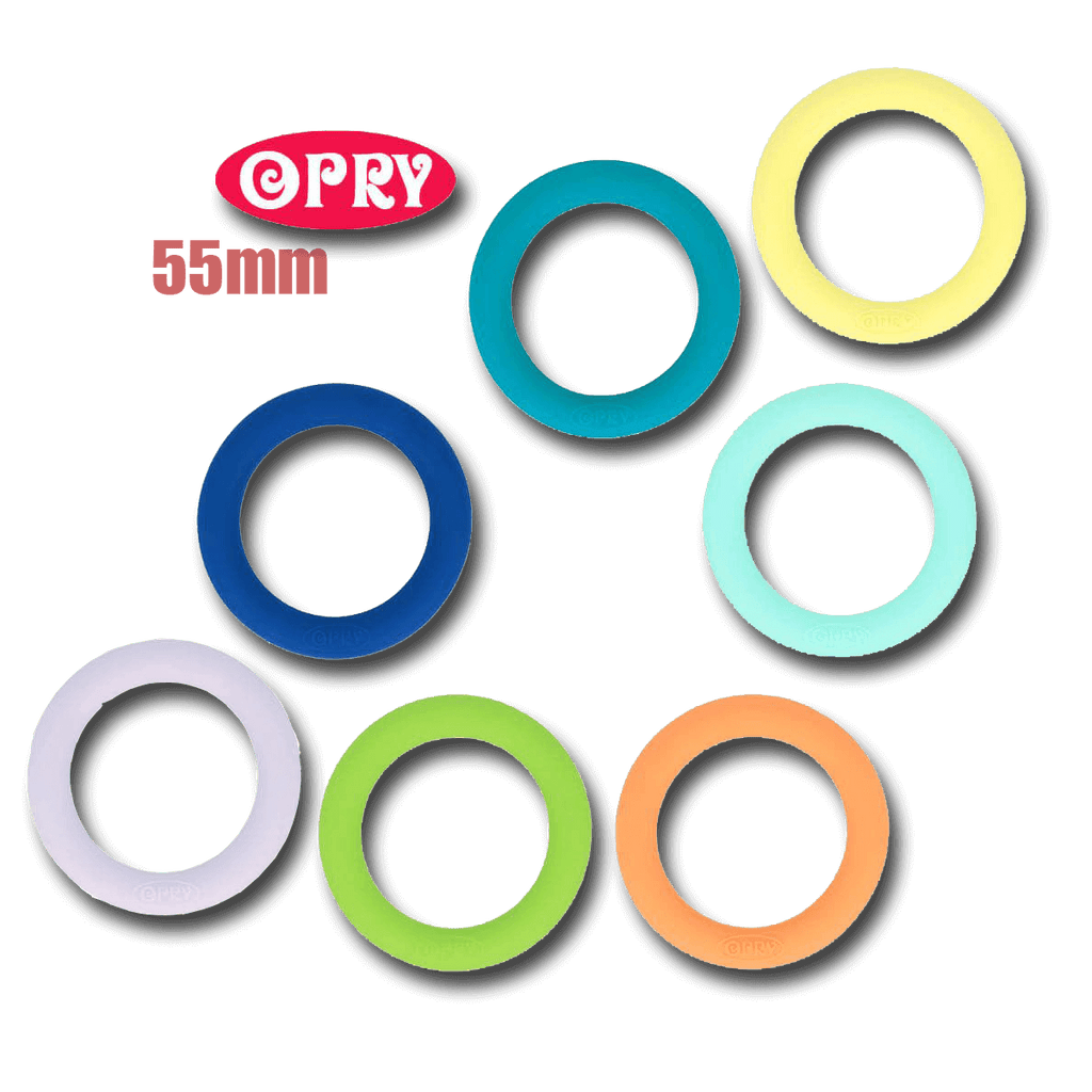 Opry siliconen bijtring rond 55mm