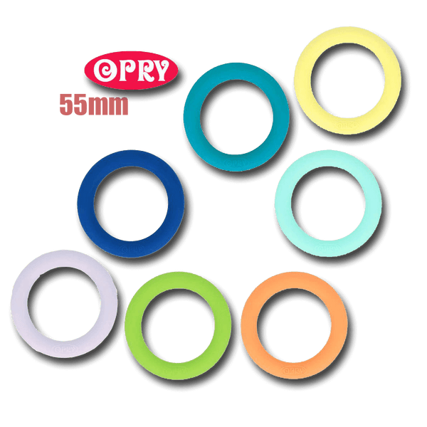 Opry siliconen bijtring rond 55mm