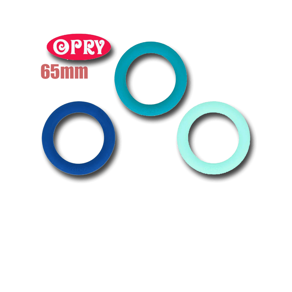 Opry siliconen bijtring rond 65mm
